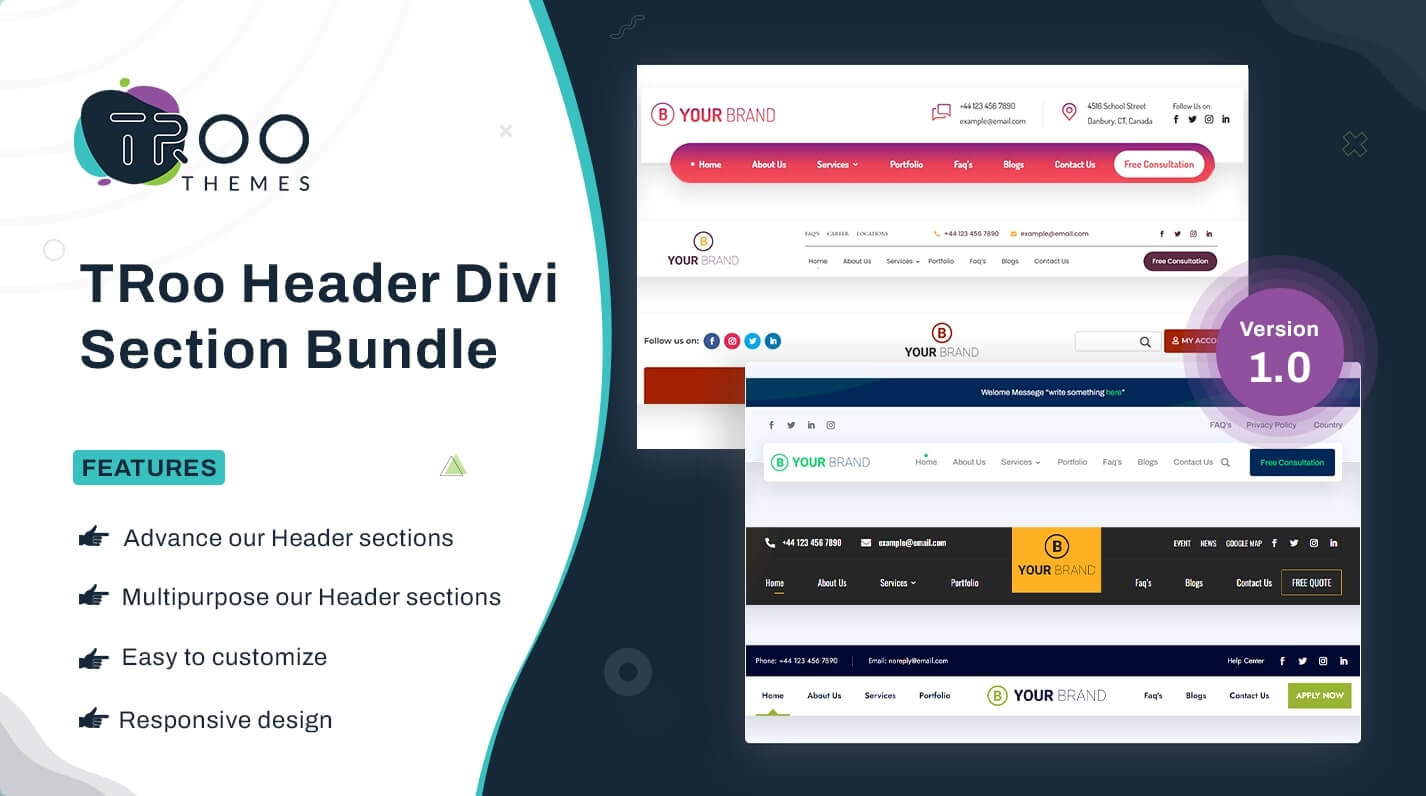 TRoo Header Divi Layout Bundle