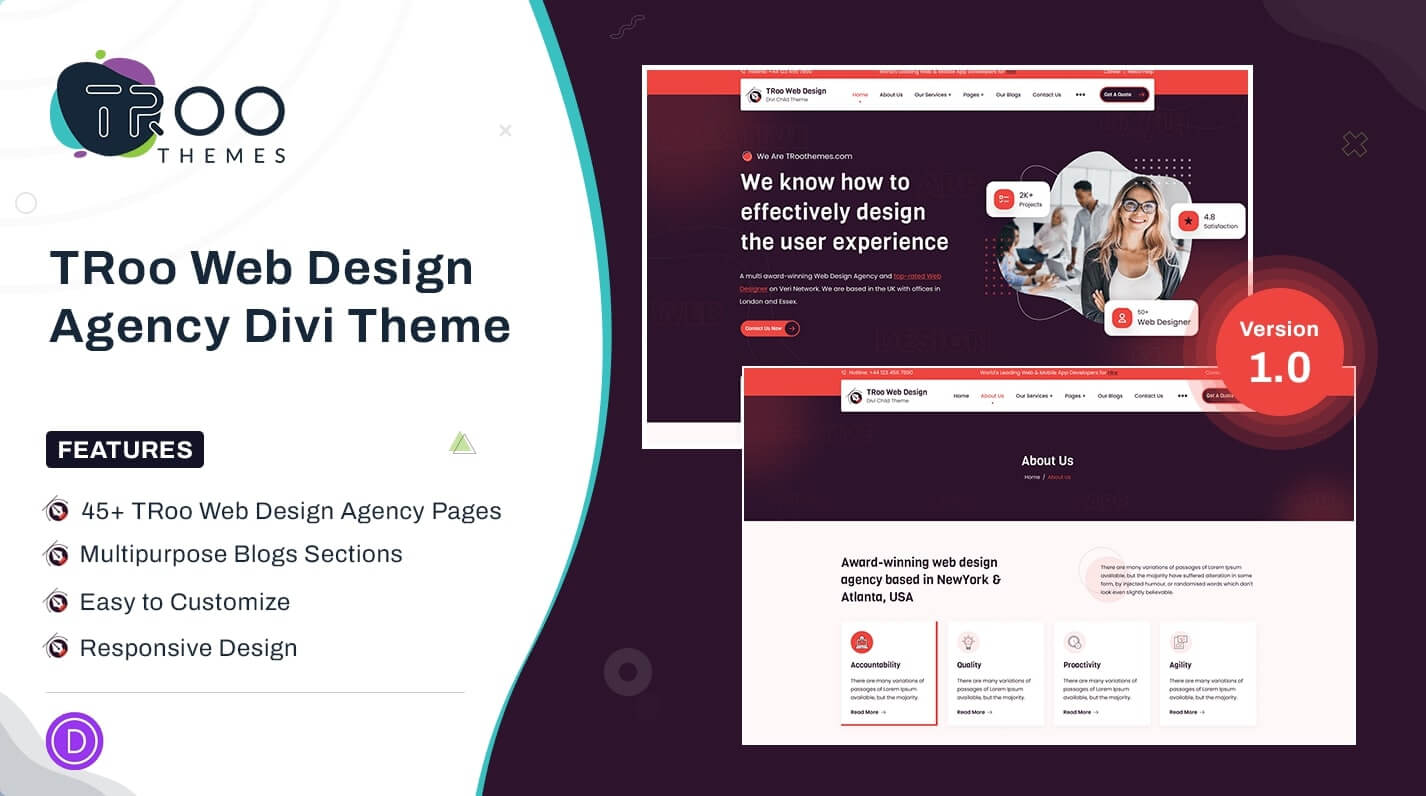 TRoo Web Design Agency Divi Theme