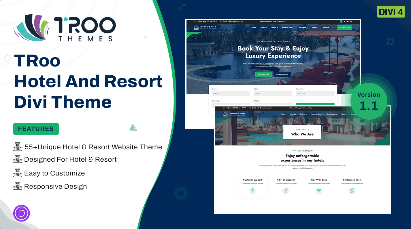 TRoo Travel Agency Divi Child Theme