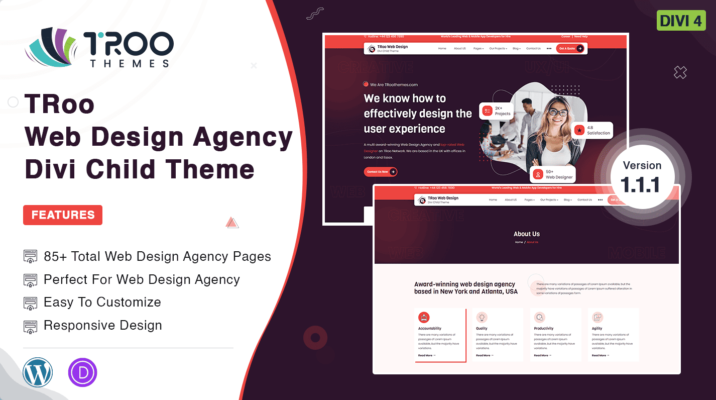 TRoo Web Design Agency Divi Theme